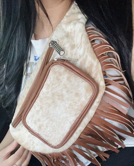 Tan Cowhide Fanny Pack Style #4