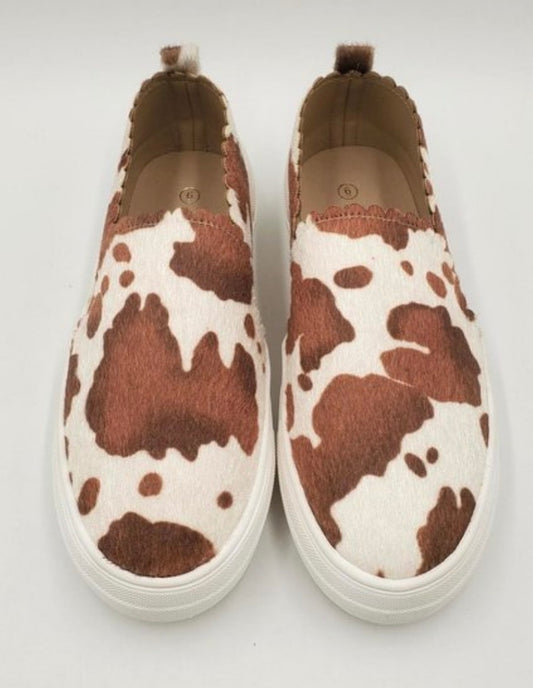 Cow print shoes