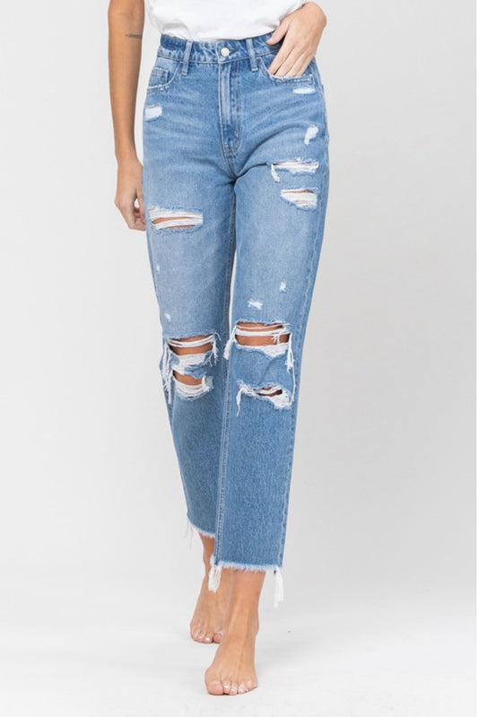 Distressed Blue Moon Jeans